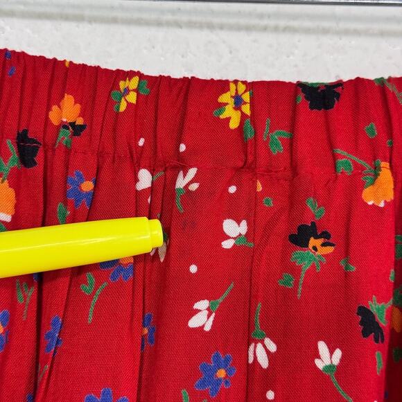 Vintage Lucia Lukken Skirt Womens Mix Floral Spotted Tiered Boho Maxi Flowy 90s - Picture 8 of 12